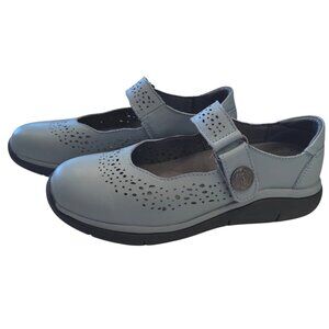 Propet Selena Denim Size 6 Mary Jane Flat Shoes NWB $99 Adjustable Orthotic Arch